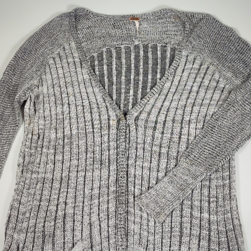 Free‎ People Shadow Stripe Knit Duster Cardigan S - Picture 4 of 14